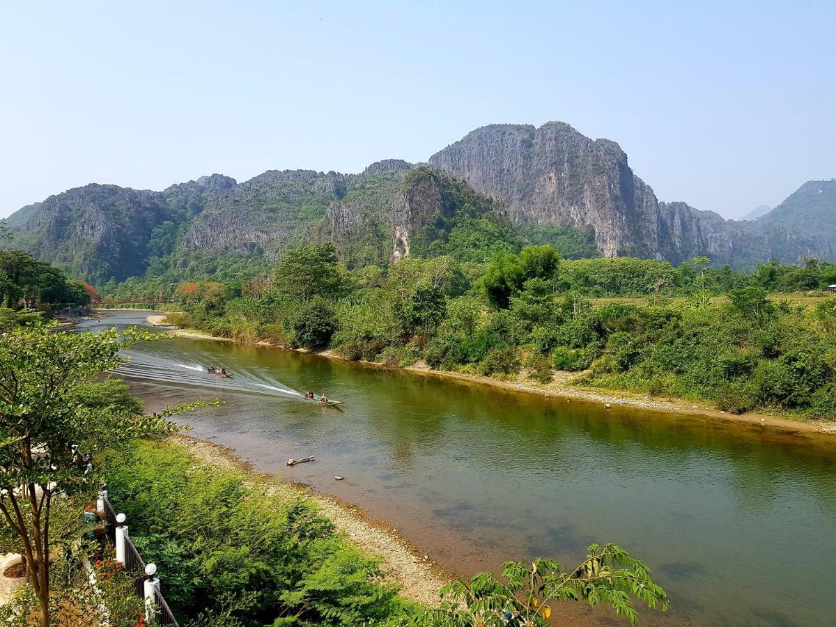 Simon Riverside Hotel Vang Vieng Exterior foto